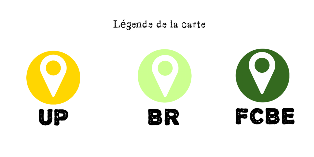 L&eacute;gende de la carte communale du B&eacute;nin